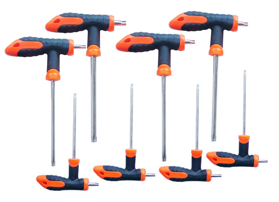 SET CHIAVI A "T" TORX IN CROM VANADIO PROFI