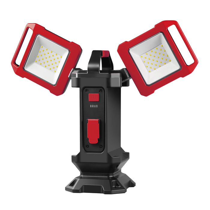 FARO LED DOPPIO A BATTERIA RICARICABILE 20WATT PROFI