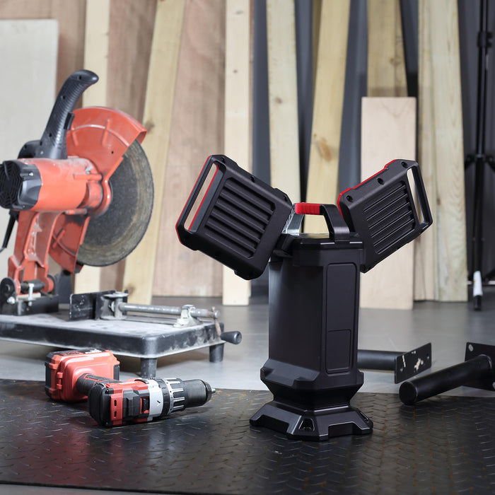 FARO LED DOPPIO A BATTERIA RICARICABILE 20WATT PROFI