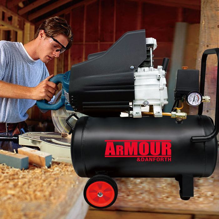 COMPRESSORE 24L AD OLIO CON MANOMETRO