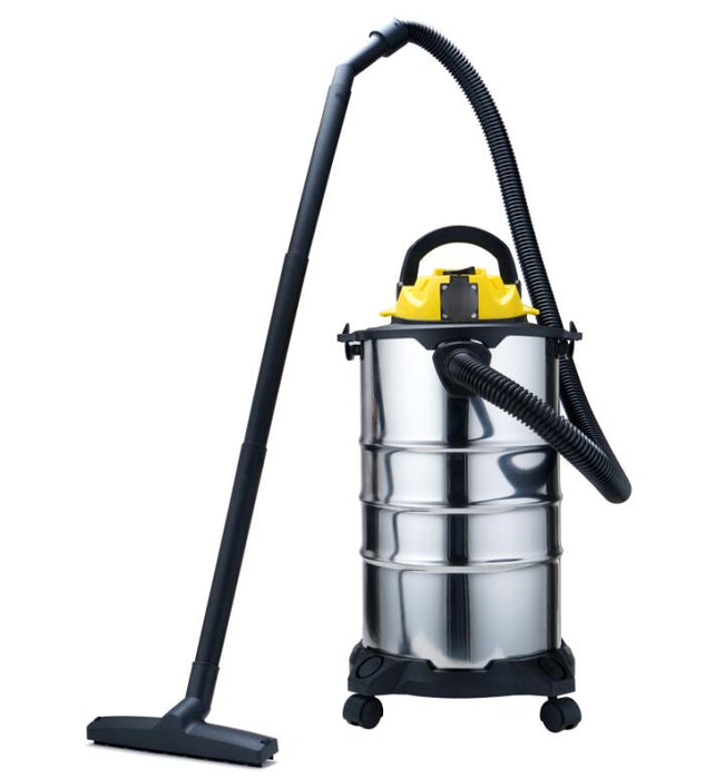 BIDONE ASPIRAPOLVERE SOLIDI-LIQUIDI 30LT con presa ausiliaria