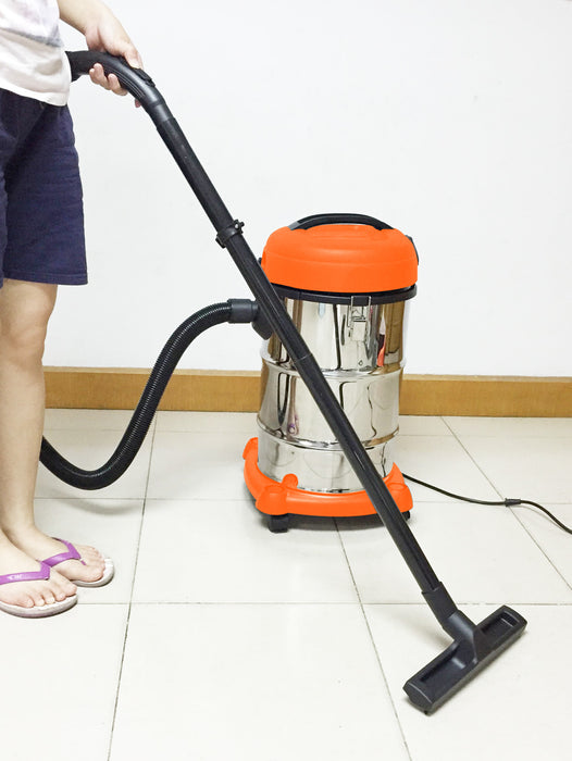 BIDONE ASPIRASOLIDI E LIQUIDI 30 LT CON PRESA SUPPLEMENTARE