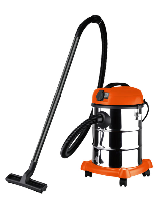 BIDONE ASPIRASOLIDI E LIQUIDI 30 LT CON PRESA SUPPLEMENTARE