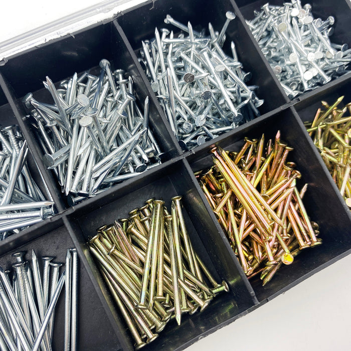 BOX OF ASSORTED NAILS