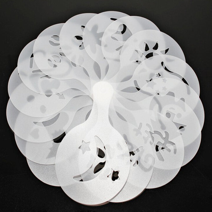 STENCIL 16 FIGURES FOR CAPPUCCINO- LATTE