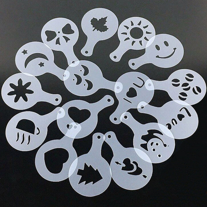 STENCIL 16 FIGURES FOR CAPPUCCINO- LATTE