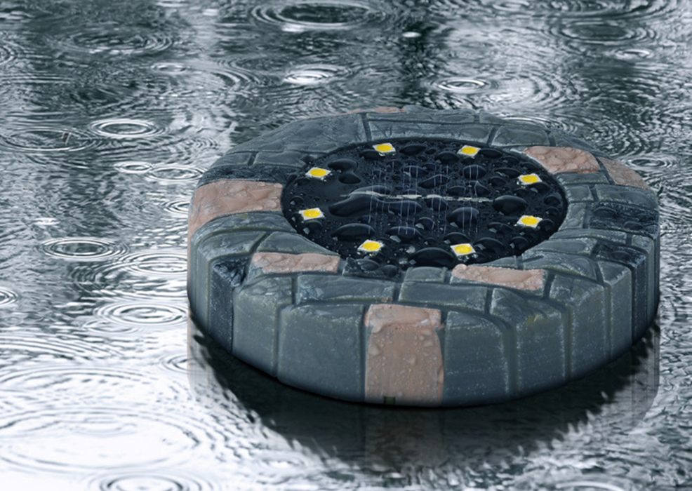 LED SEGNAPASSI SOLARI MOD. "STONE" confezione da 4 pezzi