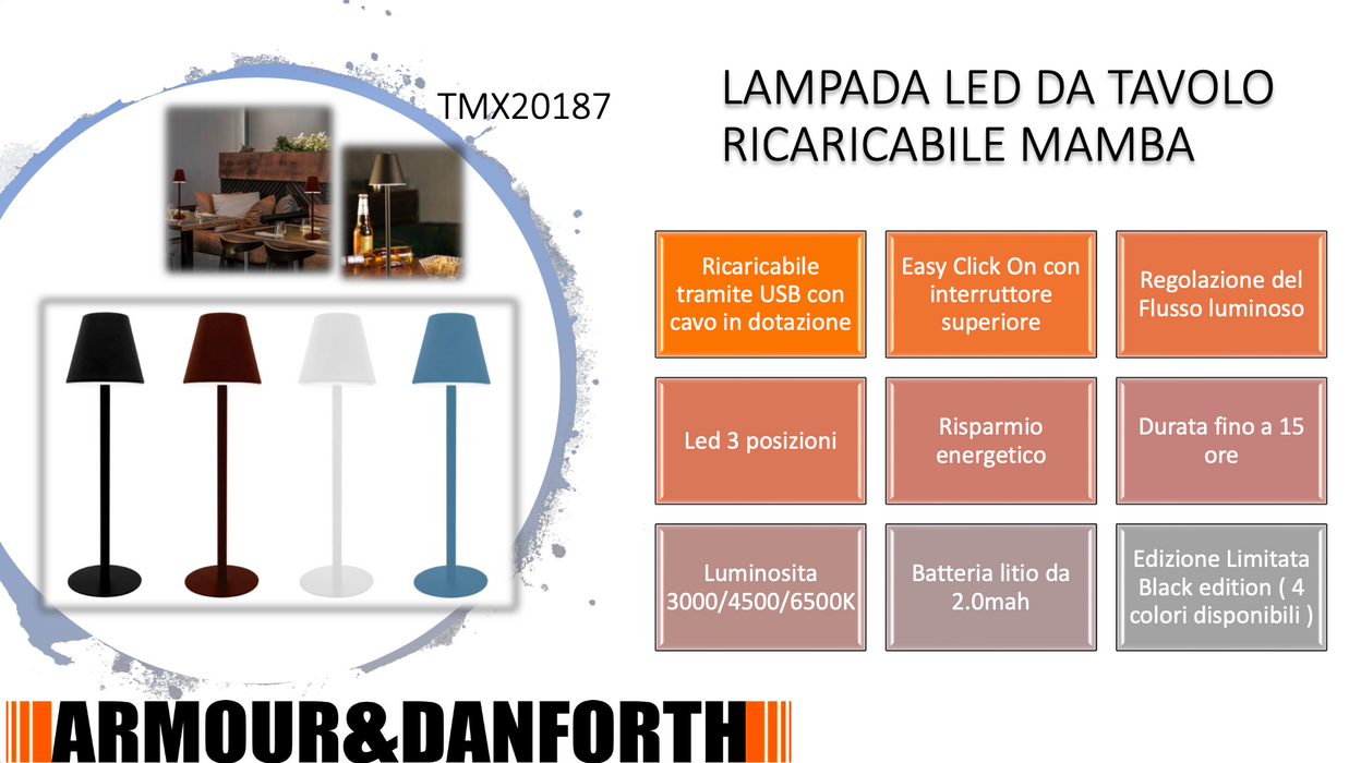 MAMBA RECHARGEABLE LAMP