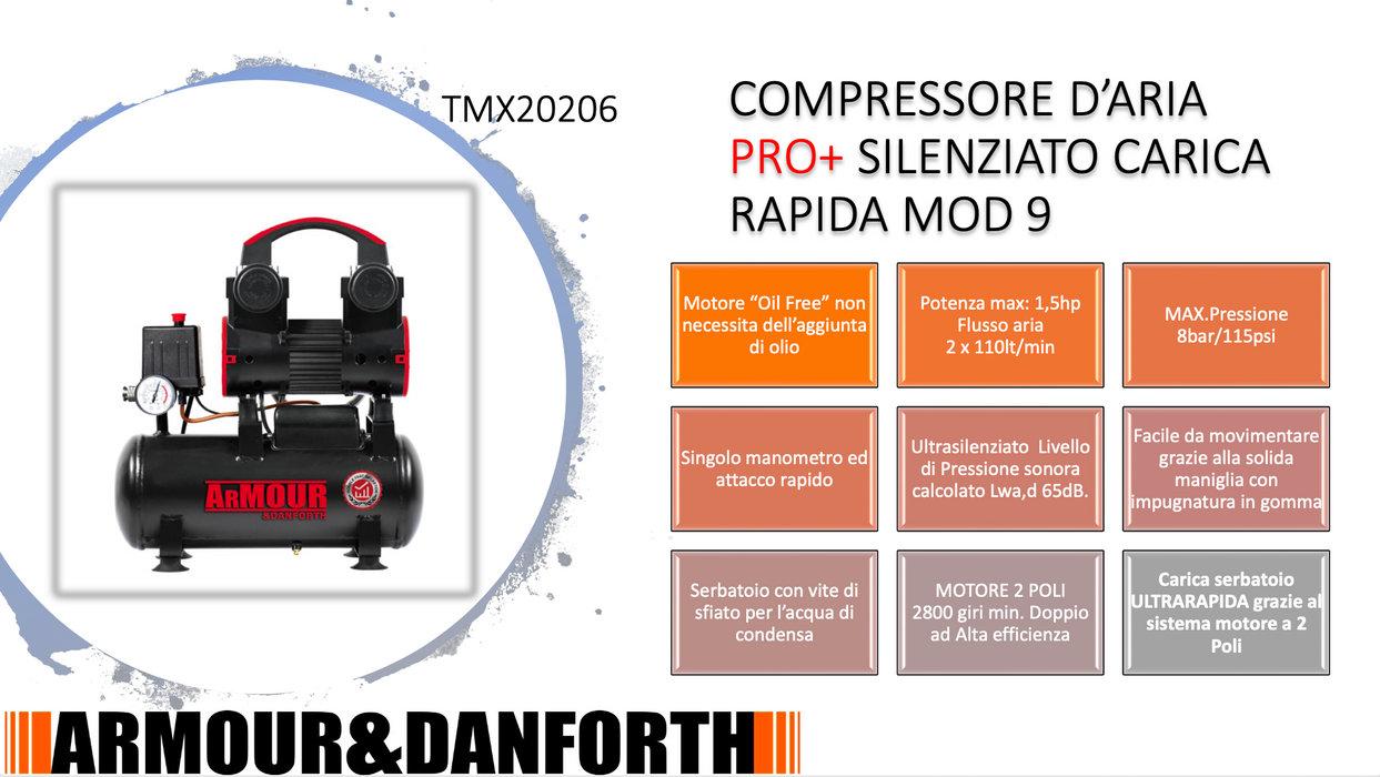 COMPRESSORE SUPER-SILENZIATO MOD. PRO 9
