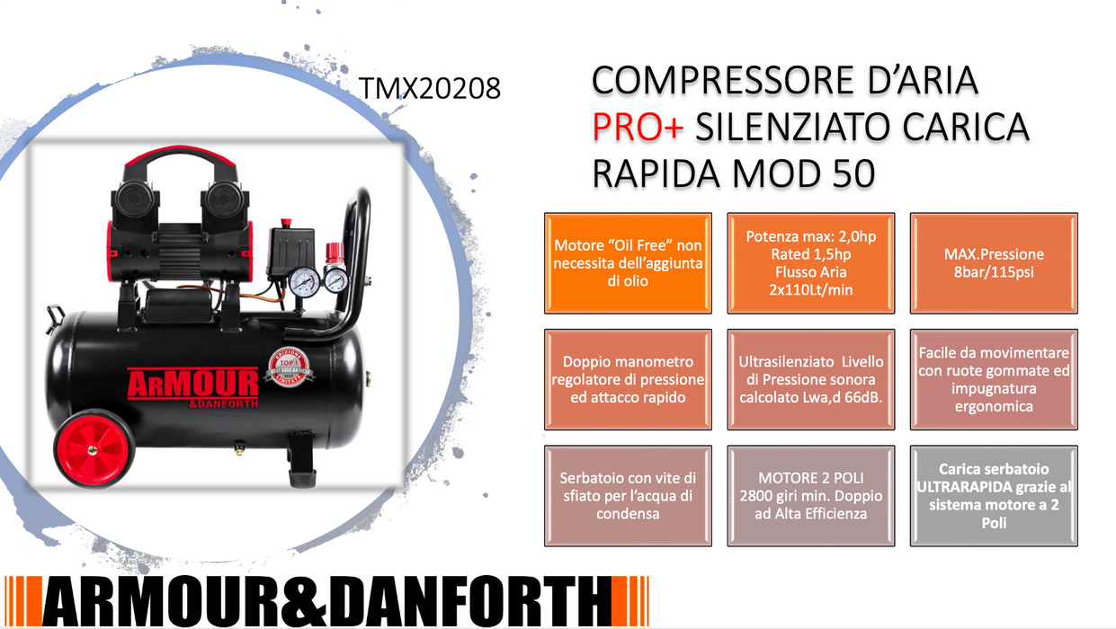 SUPER-SILENCED COMPRESSOR MOD. PRO 50