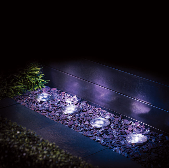 SET 4 LED SEGNAPASSI SOLARI MODELLO METAL