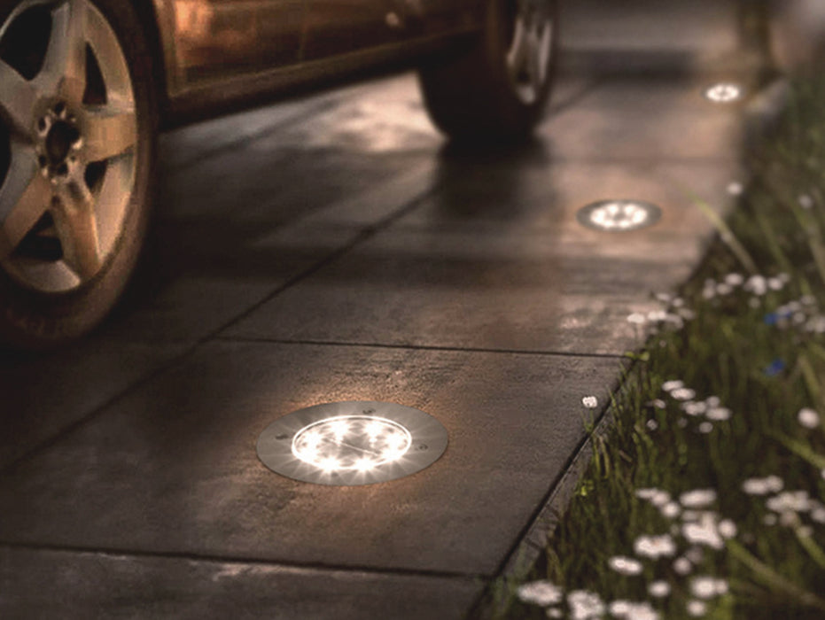 SET 4 LED SEGNAPASSI SOLARI MODELLO METAL