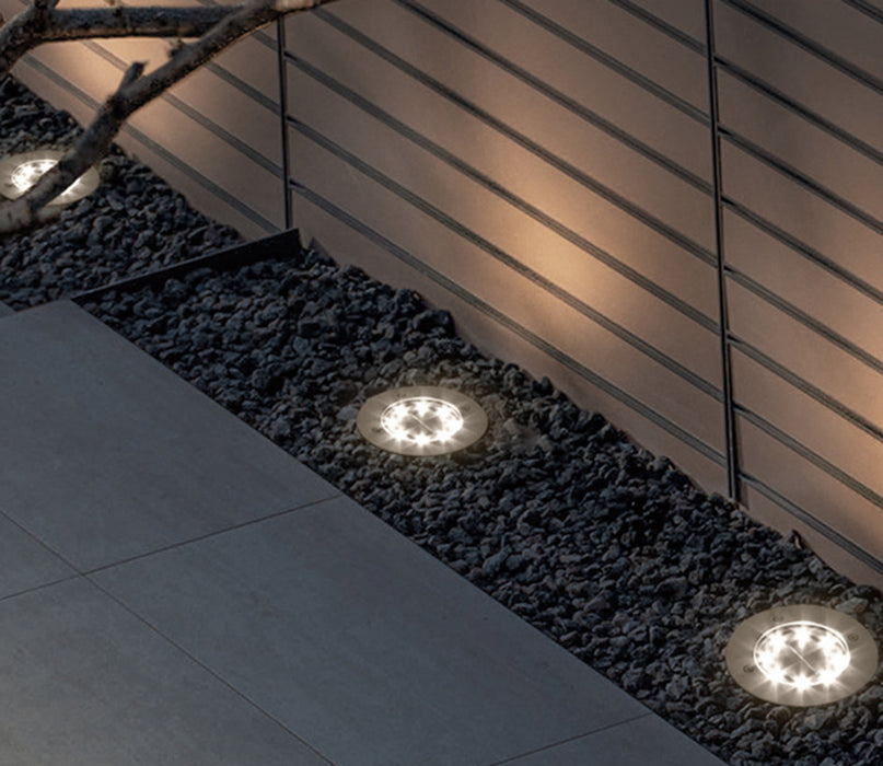 SET 4 LED SEGNAPASSI SOLARI MODELLO METAL