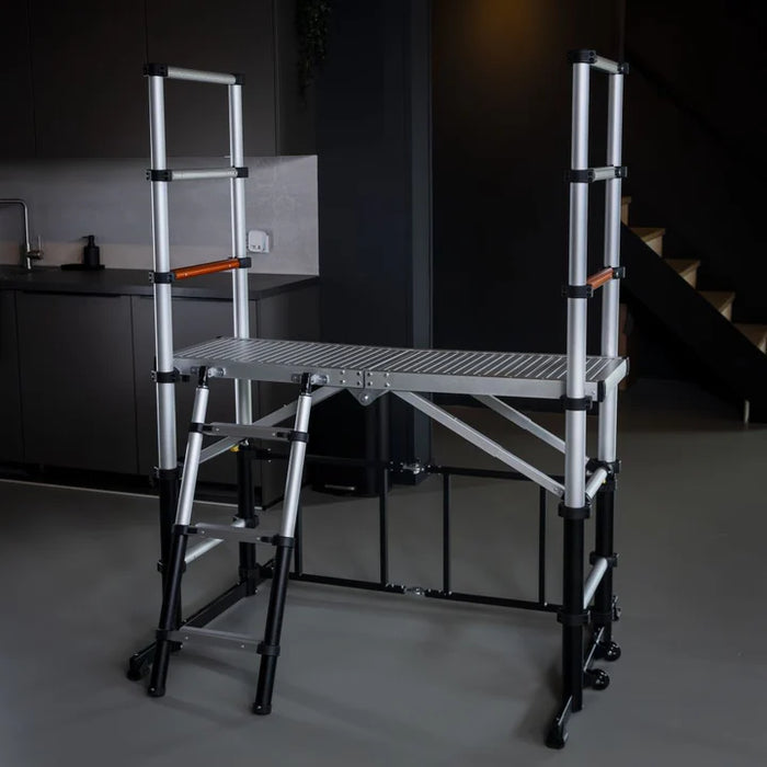 Piattaforma ponteggio telescopico pieghevole ALLUMINIO
