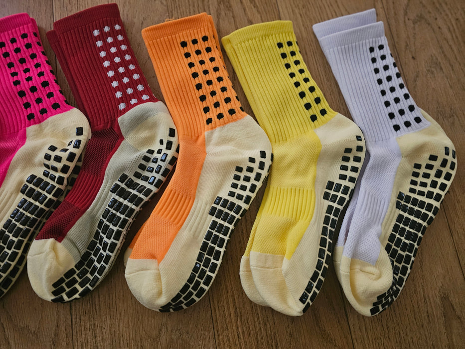 SET 3 PAIA Calzini Sportivi unisex con gommini antiscivolo